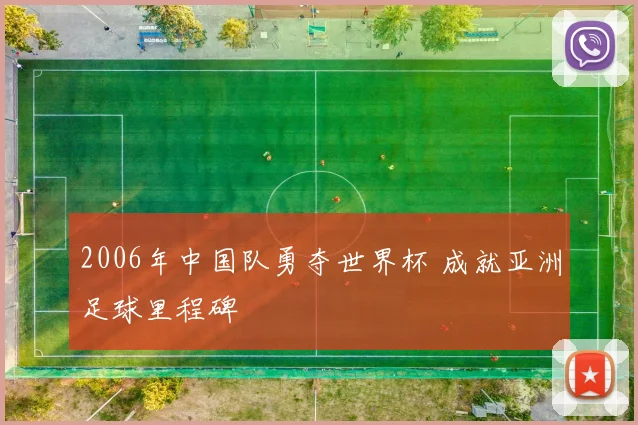 2006年中国队勇夺世界杯 成就亚洲足球里程碑